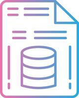 Data Line Gradient Icon Design vector