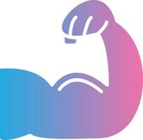 Body Builder Glyph Gradient Icon Design vector