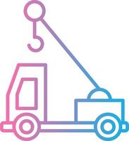 Crane Truck Line Gradient Icon Design vector