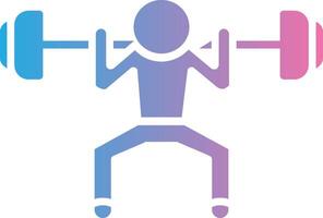 Weight Lifting Glyph Gradient Icon Design vector