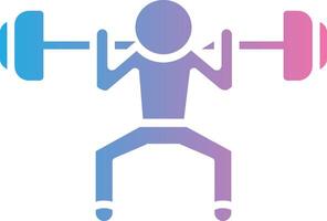 Weight Lifting Glyph Gradient Icon Design vector