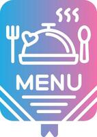 Menu Glyph Gradient Icon Design vector