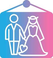 Wedding Photos Glyph Gradient Icon Design vector