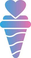 Ice Cream Glyph Gradient Icon Design vector