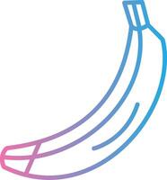 plátano línea degradado icono diseño vector