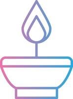 Oil Lamp Line Gradient Icon Design vector
