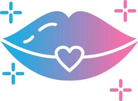 Lips Glyph Gradient Icon Design vector