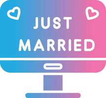 Just Married Glyph Gradient Icon Design vector