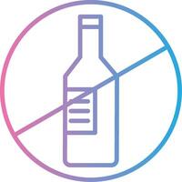 No Alcohol Line Gradient Icon Design vector
