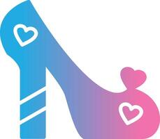 High Heels Glyph Gradient Icon Design vector