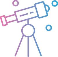 Telescope Line Gradient Icon Design vector