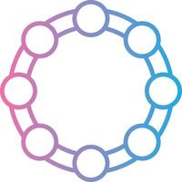 Tambourine Line Gradient Icon Design vector