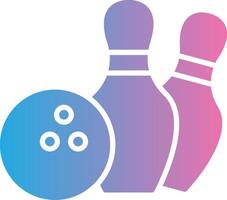 Bowling Glyph Gradient Icon Design vector