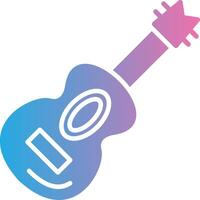 Guitar Glyph Gradient Icon Design vector