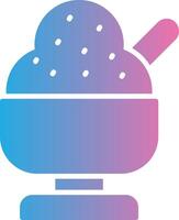 Ice Cream Glyph Gradient Icon Design vector