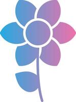 Flower Glyph Gradient Icon Design vector