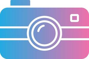 Camera Glyph Gradient Icon Design vector