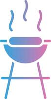 Bbq Glyph Gradient Icon Design vector