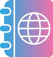 Travel Guide Glyph Gradient Icon Design vector