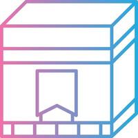 Kaaba Line Gradient Icon Design vector