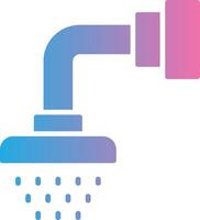 Shower Head Glyph Gradient Icon Design vector