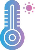 Thermometer Glyph Gradient Icon Design vector