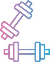 Dumbell Line Gradient Icon Design vector