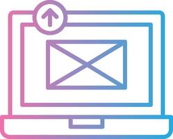 Sending Email Line Gradient Icon Design vector