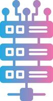 Server Glyph Gradient Icon Design vector