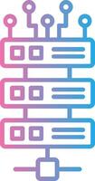 Server Line Gradient Icon Design vector