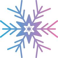 Snowflake Glyph Gradient Icon Design vector