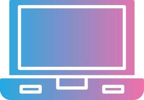 Laptop Screen Glyph Gradient Icon Design vector