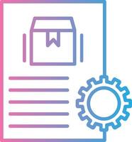 Order Processing Line Gradient Icon Design vector
