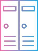 Lockers Line Gradient Icon Design vector