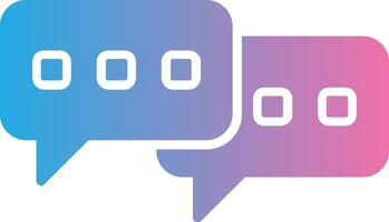 Chat Glyph Gradient Icon Design vector