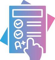 Exam Glyph Gradient Icon Design vector