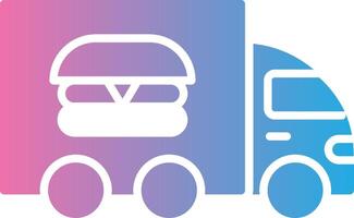 Food Truck Glyph Gradient Icon Design vector