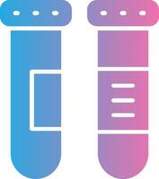 Test Tubes Glyph Gradient Icon Design vector