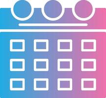 Calendar Glyph Gradient Icon Design vector