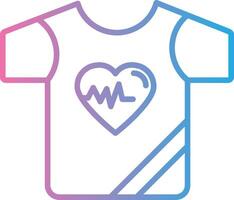 shirt Line Gradient Icon Design vector