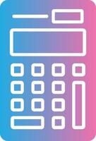 Calculator Glyph Gradient Icon Design vector