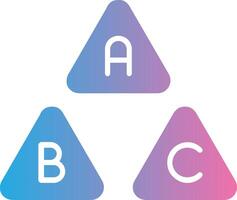 Abc Glyph Gradient Icon Design vector