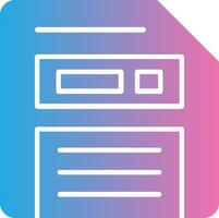 Floppy Disk Glyph Gradient Icon Design vector