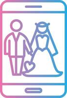 Together Line Gradient Icon Design vector