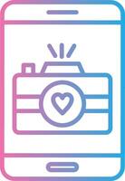 Wedding Photos Line Gradient Icon Design vector