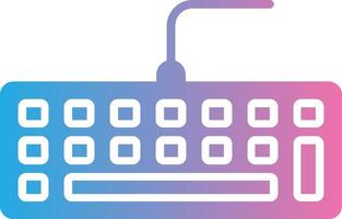 Keyboard Glyph Gradient Icon Design vector