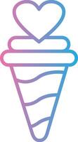 Ice Cream Line Gradient Icon Design vector