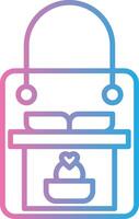 Gift Bag Line Gradient Icon Design vector