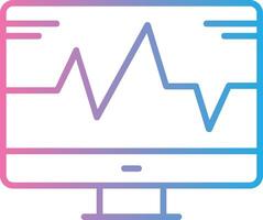 System Monitoring Line Gradient Icon Design vector