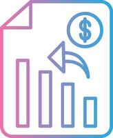 Analytics Line Gradient Icon Design vector
